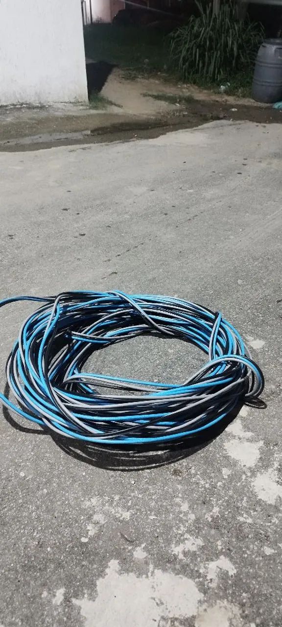 Cabo Elétrico alumínio 10mm Azul e Preto - Novo - Foto 3