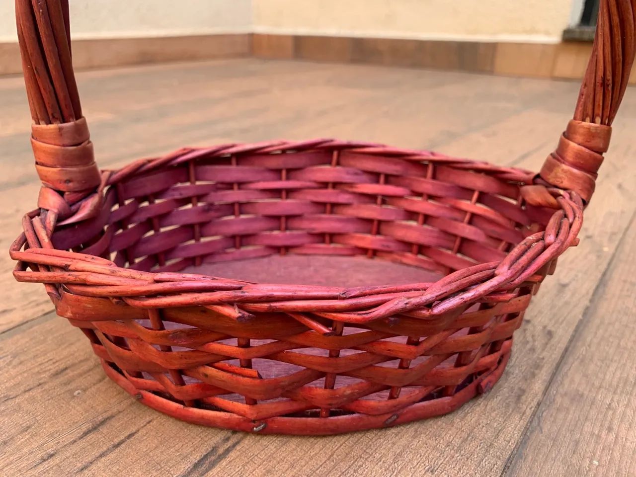 Cesta Decorativa Artesanal em Vime - Foto 4