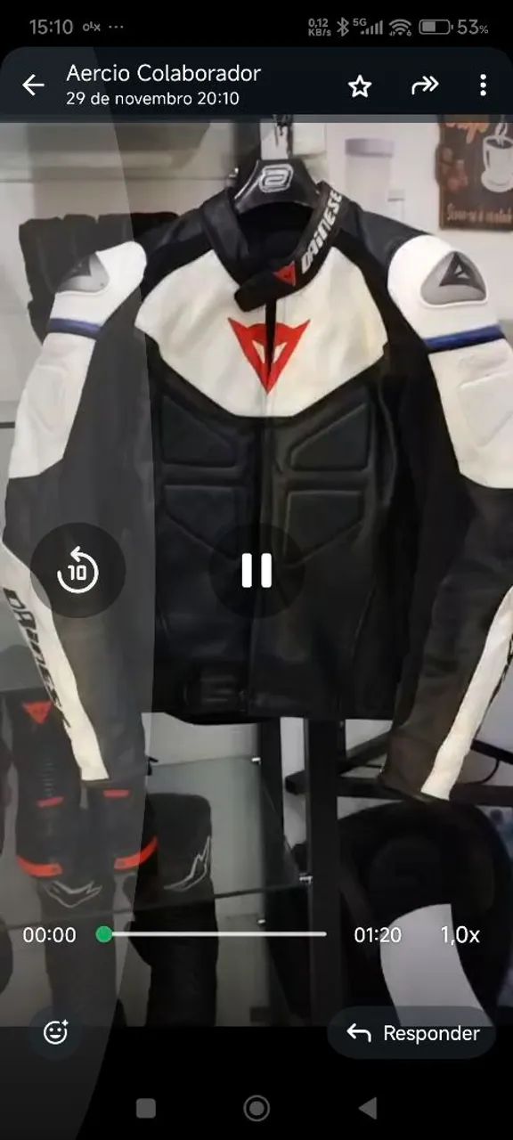 Caclca Dainese 52 mais jaqueta Dainese 54  - Foto 8