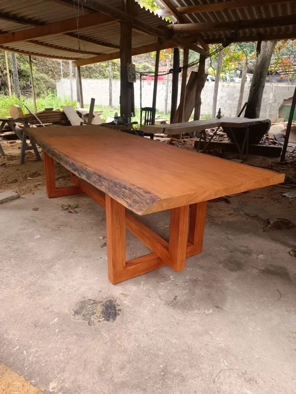 Mesa rústica de madeira  - Foto 4