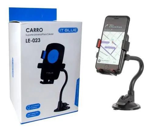 Suporte veicular ventosa para celular it BLUE