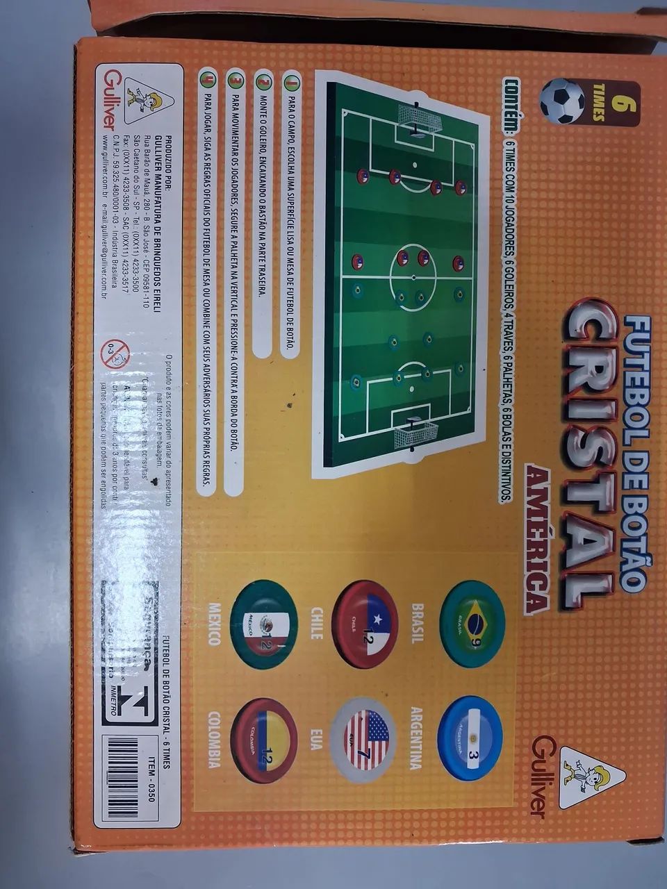 Futebol de Botão Cristal América - 6 Times - Foto 2