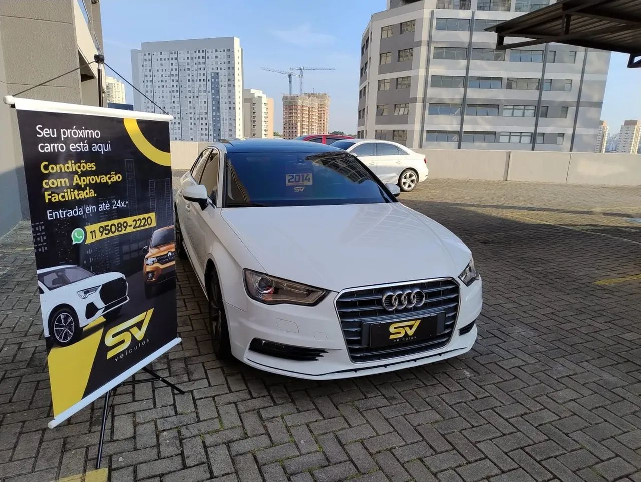 AUDI A3 1.8 TFSI SEDAN AMBITION 20V 180CV KM 87.000 COM TETO LEILÃO P. MONTA .2014 - Foto 3