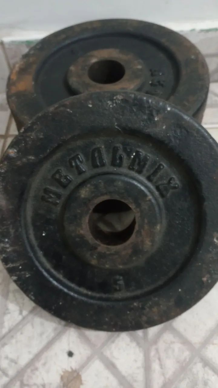 Anilhas de Ferro 5kg 4kg. 3kg.2kg - Metalmix