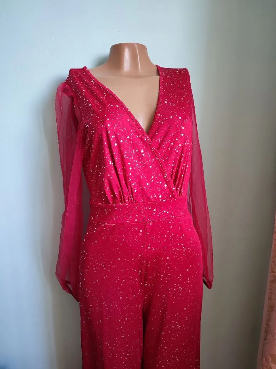 Macacão feminino vermelho  - Foto 5