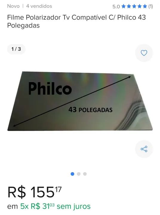 Filme Polarizador TV - Foto 4