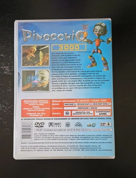 DVD Pinocchio Original - Foto 3