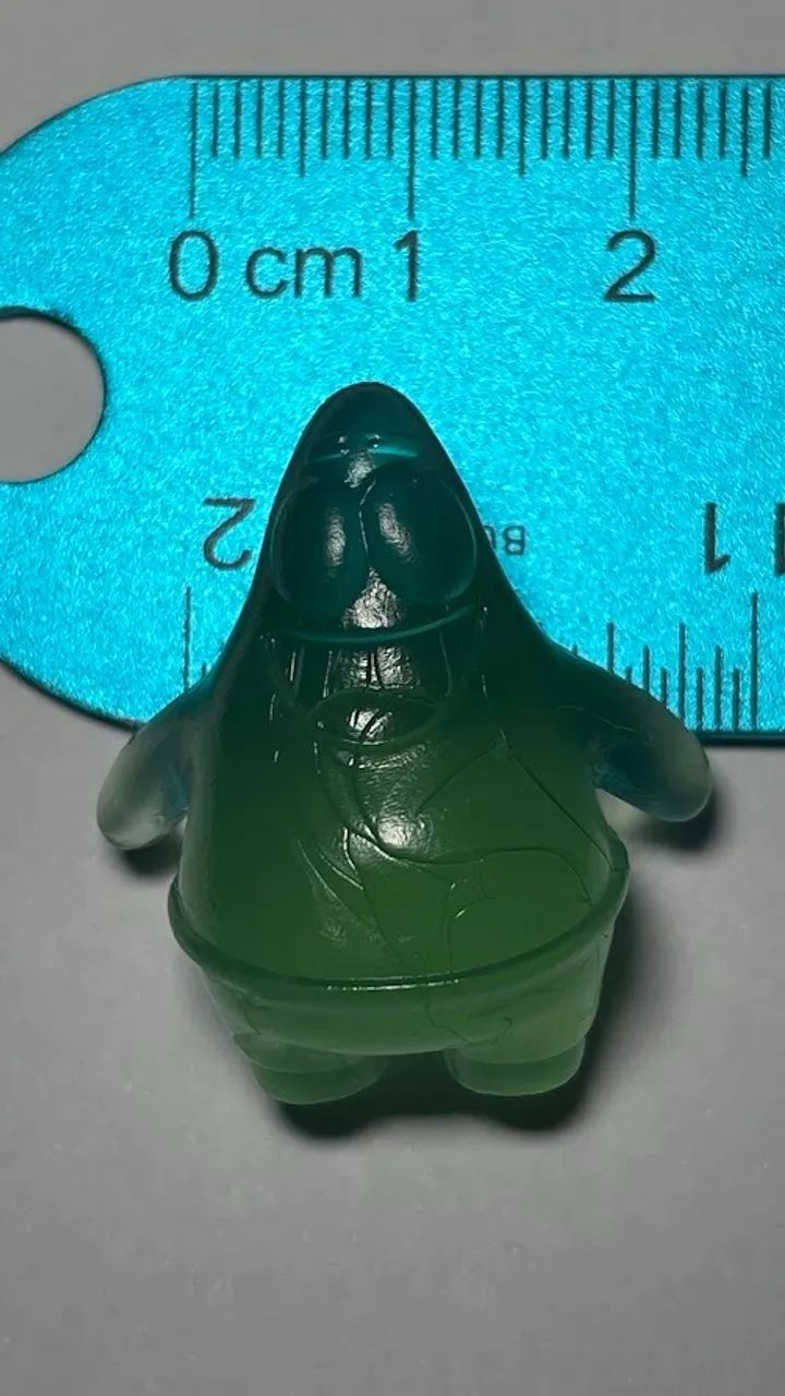 Patrick Estrela Verde - boneco altura 3 cm - da coleção Batavinho Bob Esponja