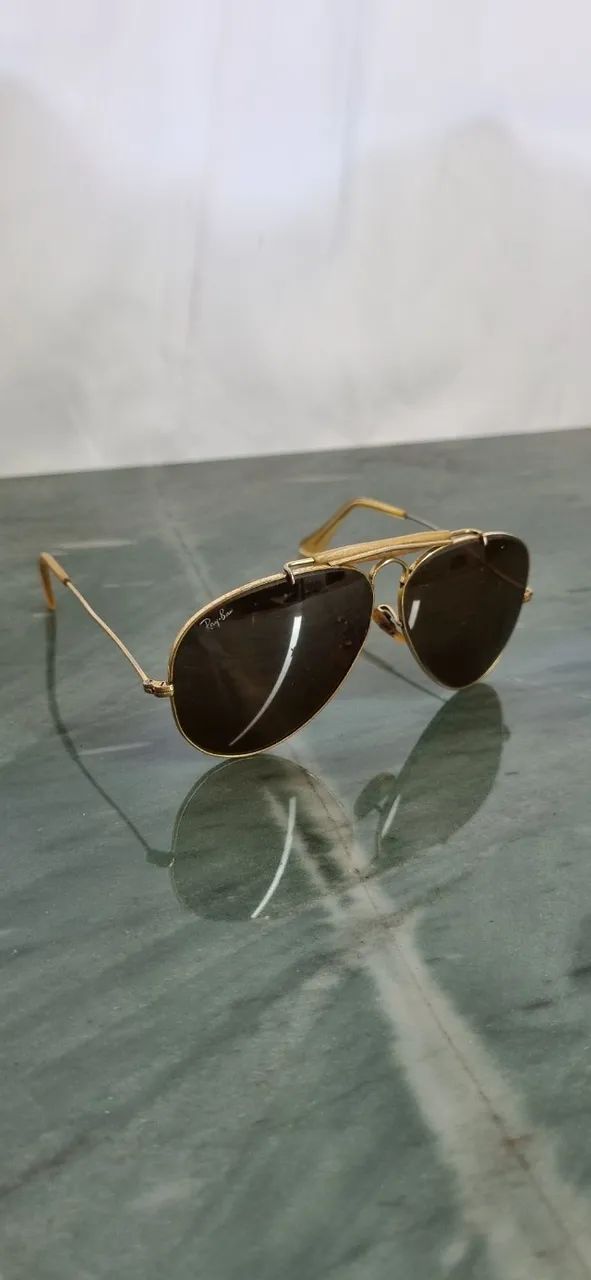 Ray-ban Banhado a ouro Original aviador raridade 