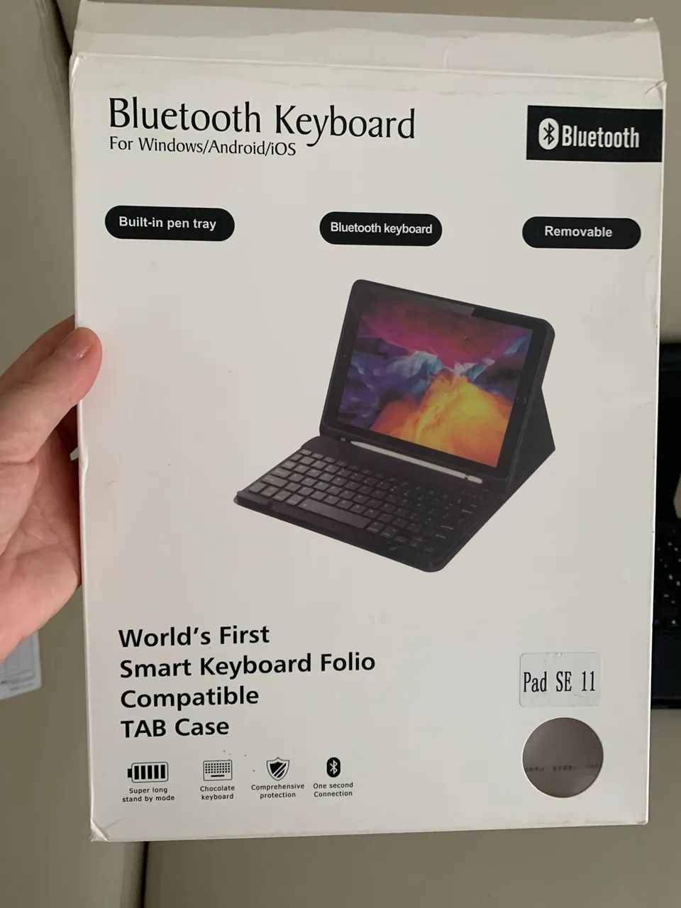 Capa com Teclado Bluetooth para Tablet - Modelo Pad SE 11