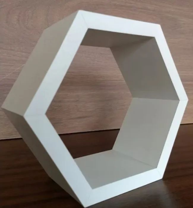 Kit 5 Prateleiras Mdf Branco Nicho Colmeia Hexágonal - Foto 4