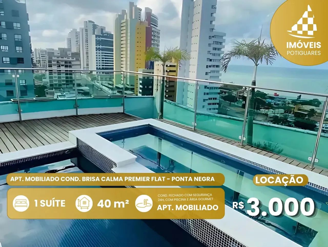 Imóvel para aluguel tem 40 metros quadrados com 1 quarto em Ponta Negra - Natal - RN