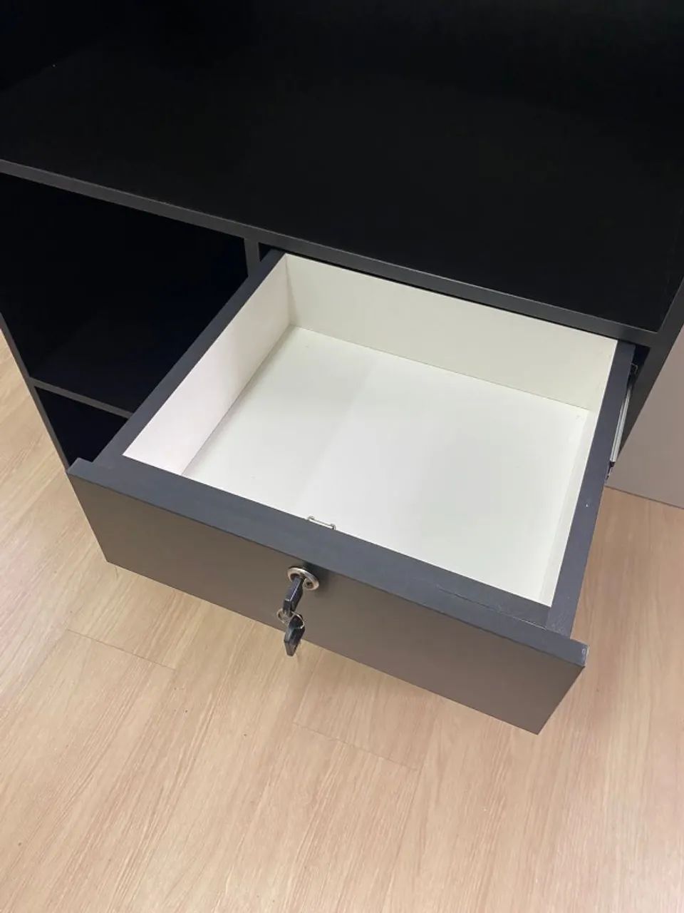Balcão Caixa Preto Vitrine Comercio Mdf Loja Petshop Valet - Foto 3