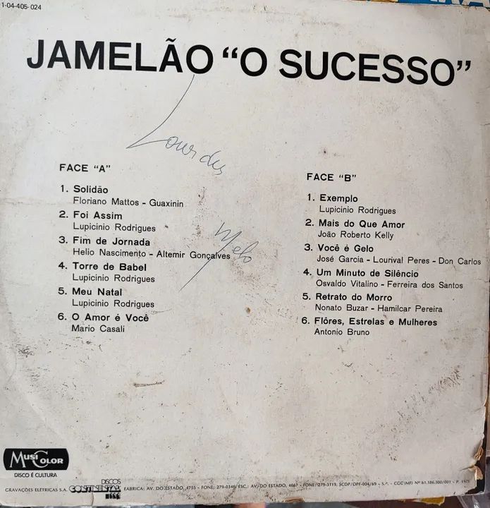 Vinil raro do Jamelão, O sucesso  - Foto 2