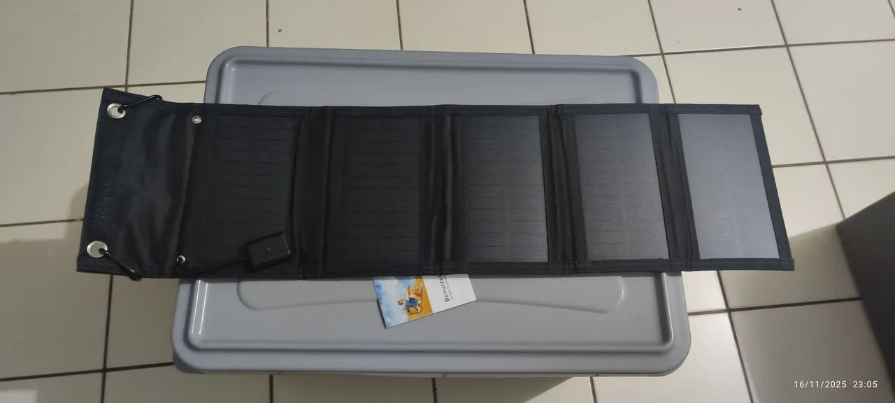 Painel Solar Portátil 30w Usb dobrável (Novo) - Foto 2