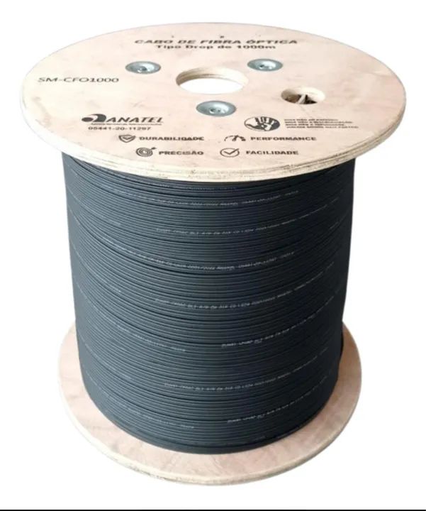 Cabo de Fibra Óptica Drop 1KM e 2KM