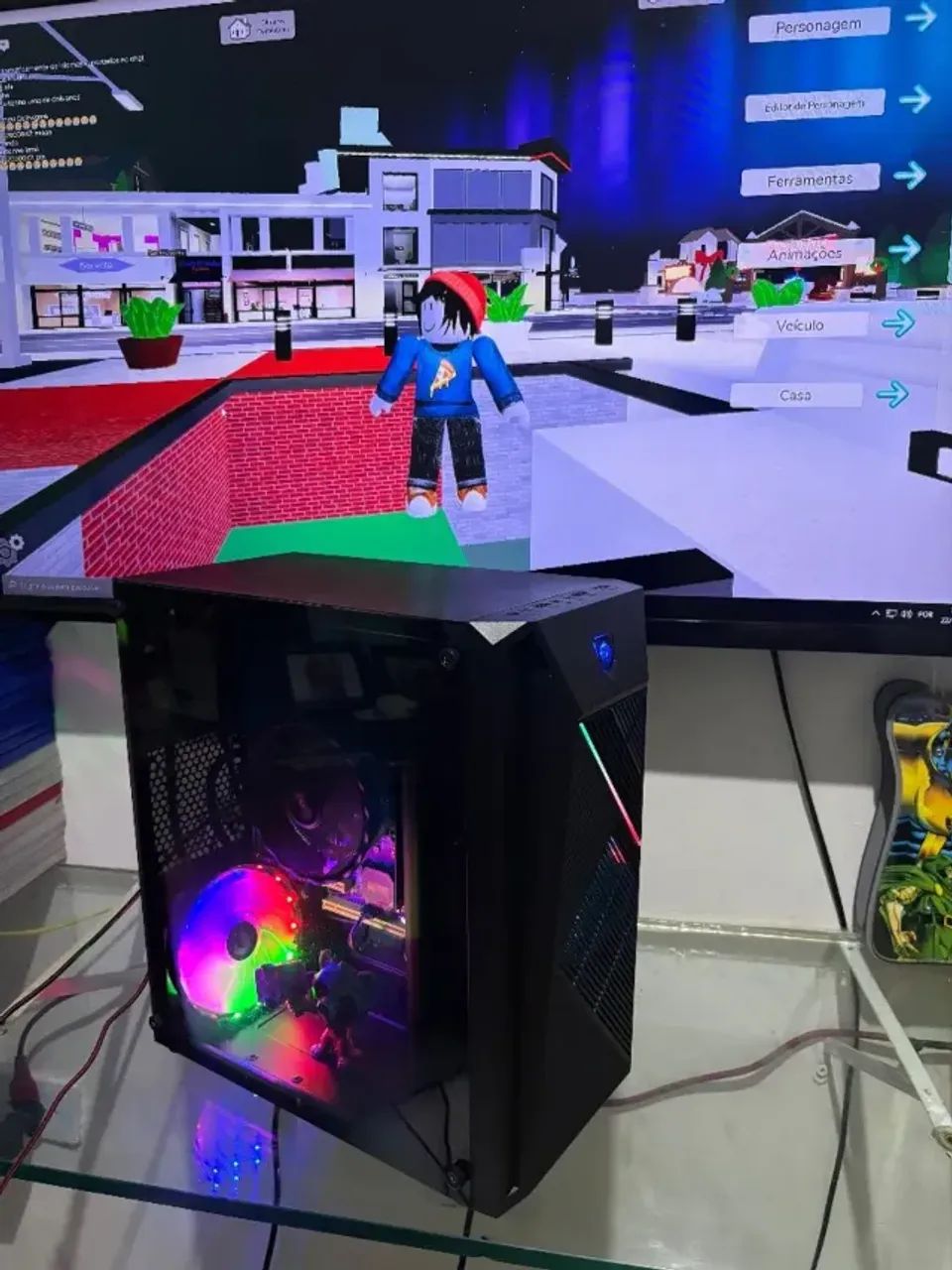 Computador (PC) Intel i3 LGA 1155 + DDR3 8GB 1600Mhz + SSD 120GB + LEDs RGB