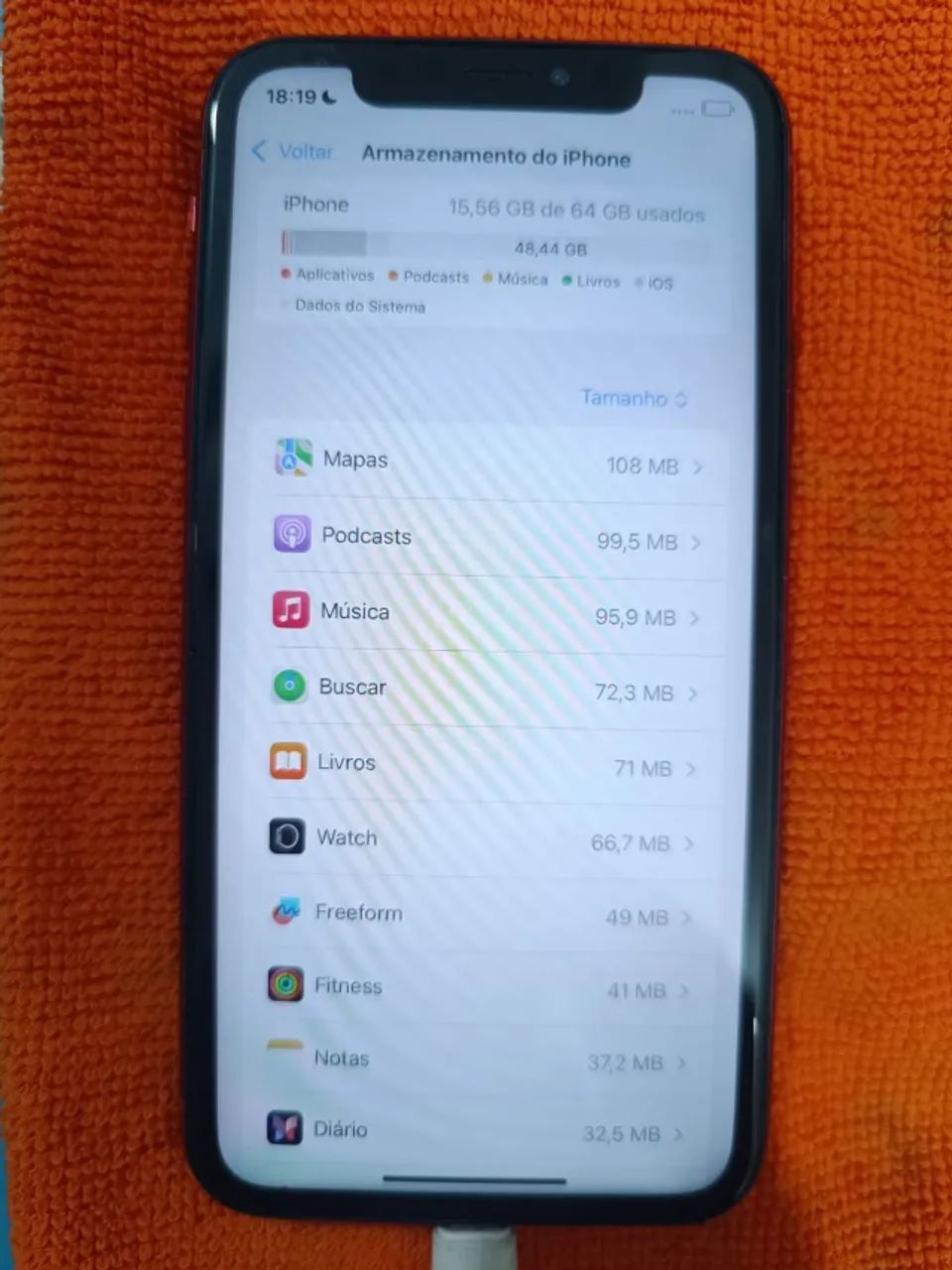 Iphone XR vermelho usado 100% funcionando