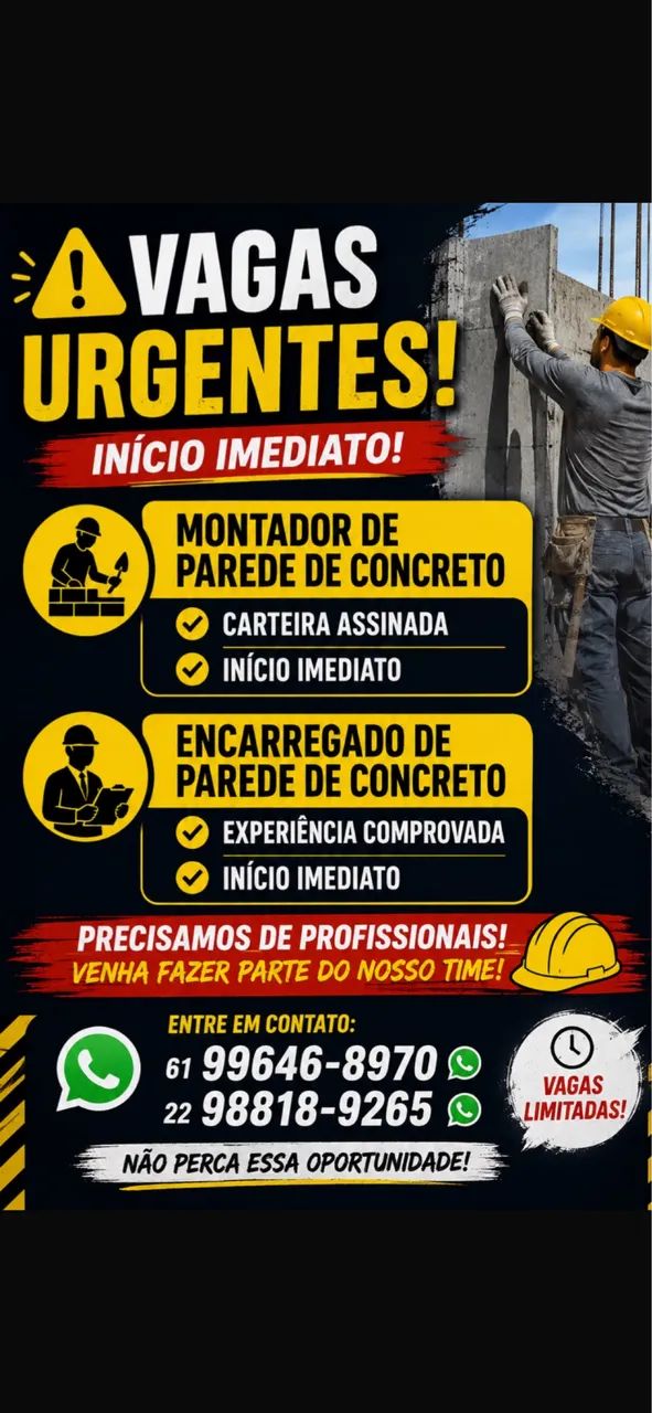 Vaga para obra 