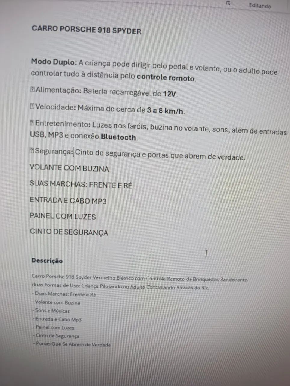 Carrinho elétrico  - Foto 3