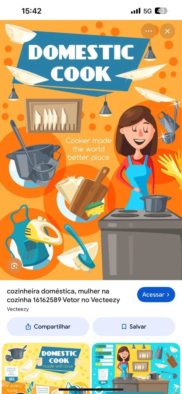 Preciso de uma cozinheira / doméstica 