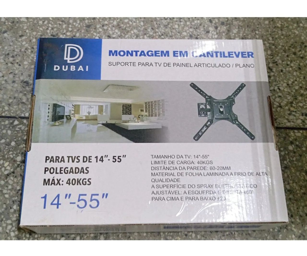 SUPORTE PARA TV MODELO PAINEL E PAREDE ARTICULADO DE 14 A 55 POLEGADAS 