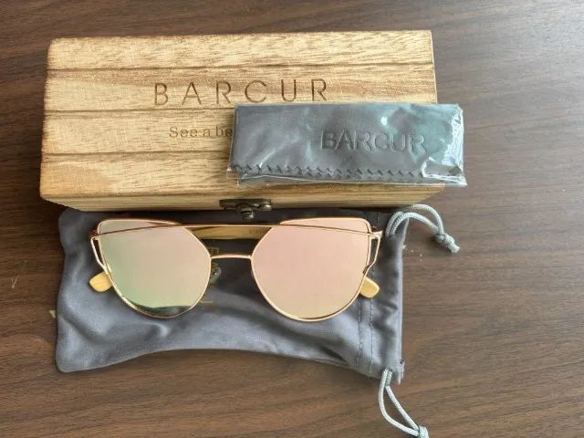 Óculos de Sol, lentes Rose Gold, Da marca barcur. - Foto 3