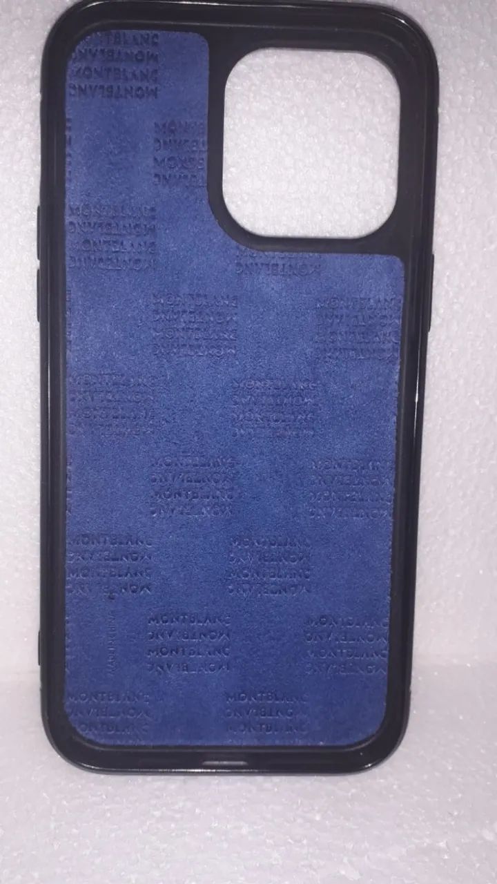 Capa de celular de luxo da Montblanc cor preta Iphone Pro Max super conservada - Foto 3