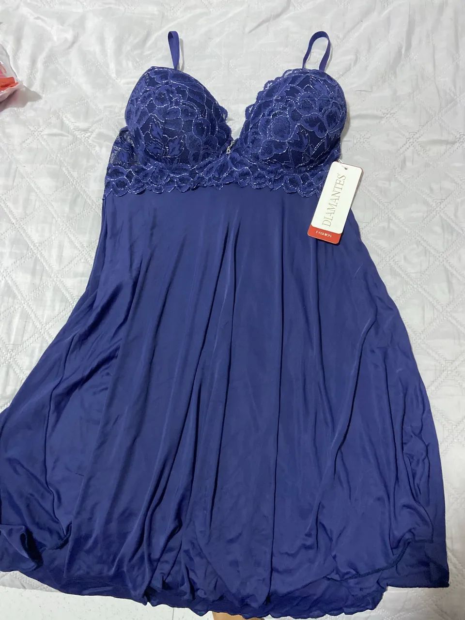 Camisola Linha Noite Alças - Diamantes 