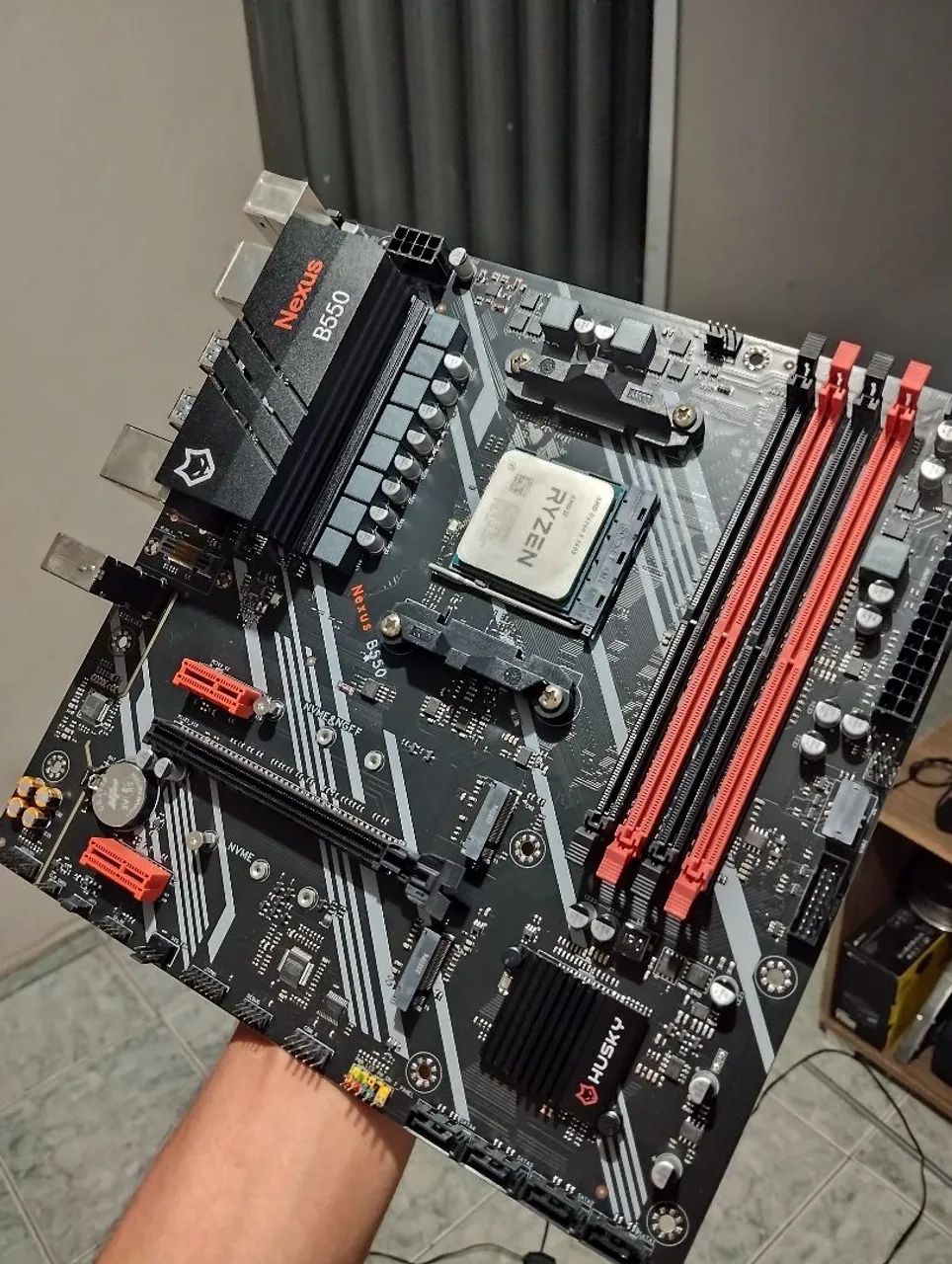 Kit Ryzen 5 3600, placa mãe B550m e SSD 512