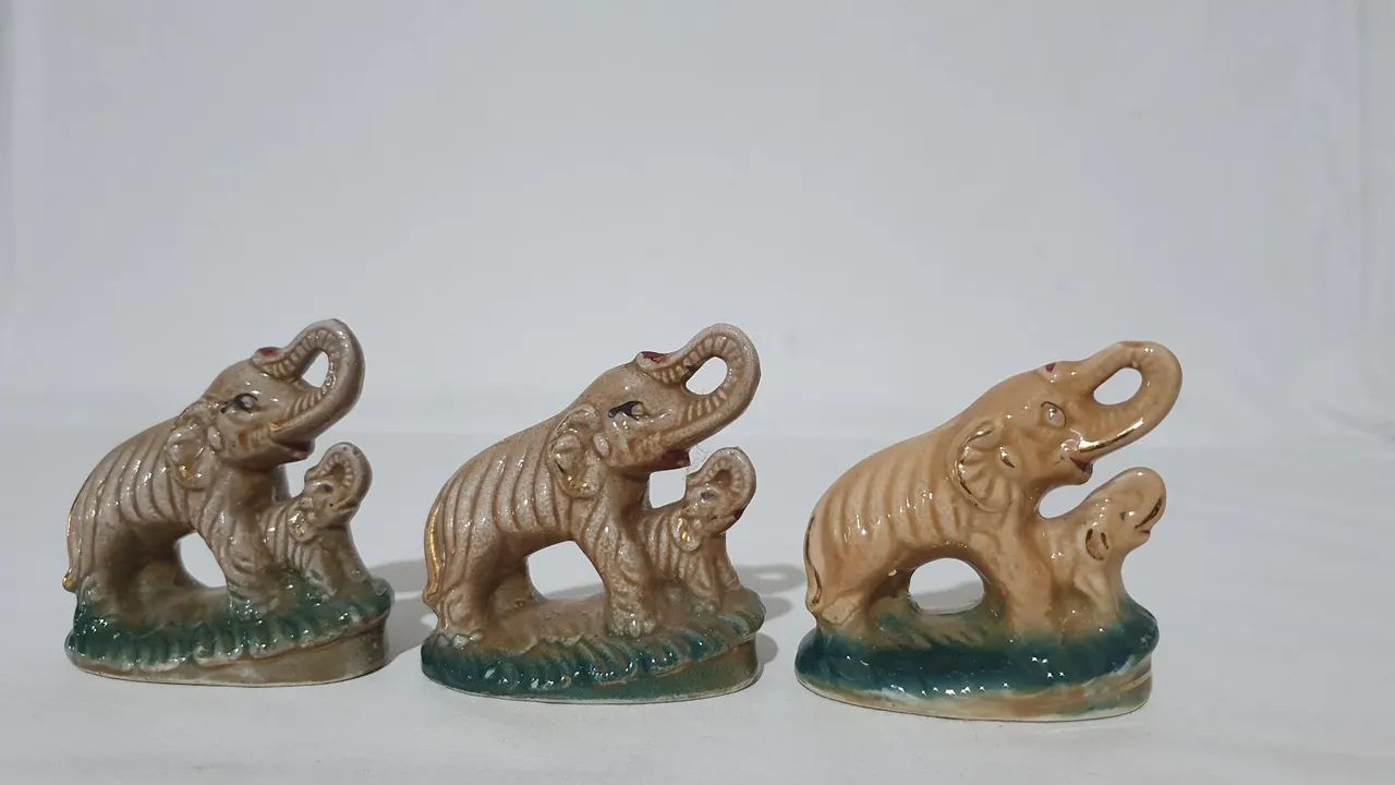 Lote de 3 bibelôs elefantes  - Foto 4