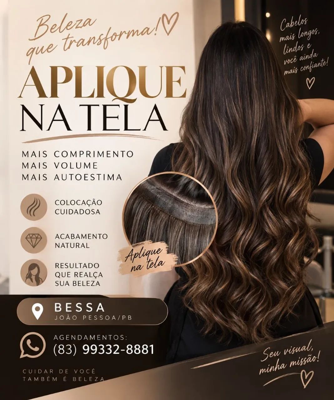 Aplique para cabelo
