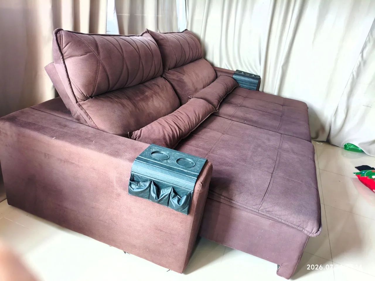 Sofá Cama 2,70mt Retrátil e Reclinável  - Foto 3