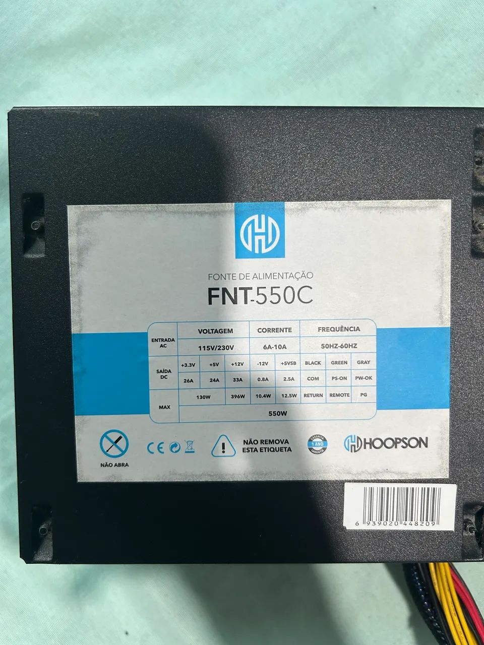 Fonte 550W Hoopson ATX Bivolt - Funcionando Perfeitamente  - Foto 5
