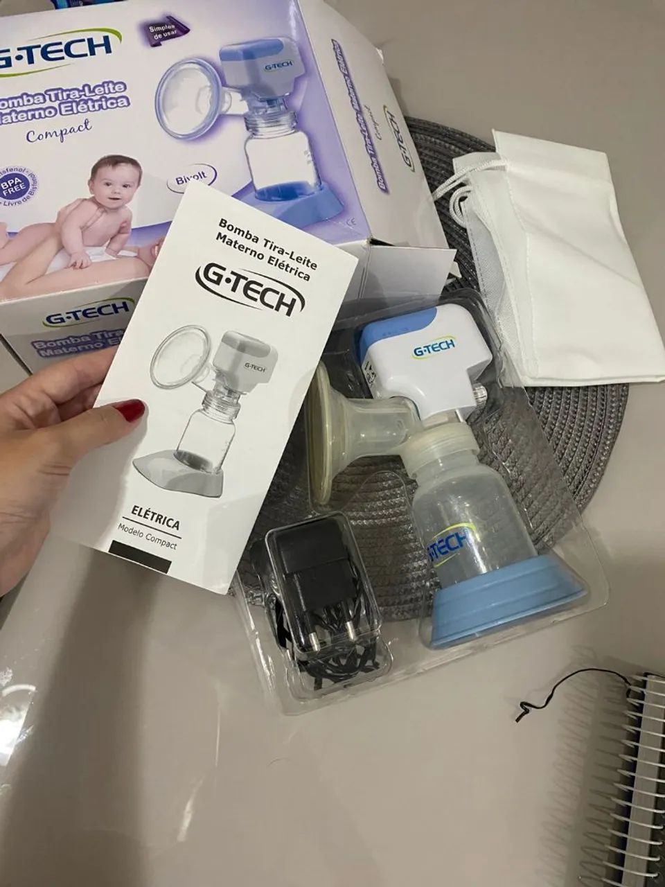 Bomba tira-leite elétrica G-Tech seminova  - Foto 2