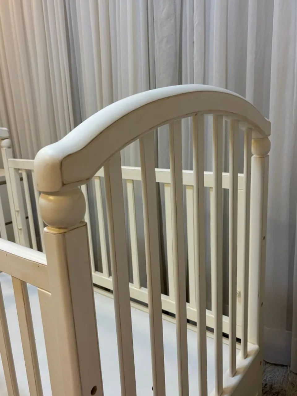 Berço Americano Clássico Premium em Madeira Maciça | Laca Branca | 150x77 | Ótimo Estado - Foto 2