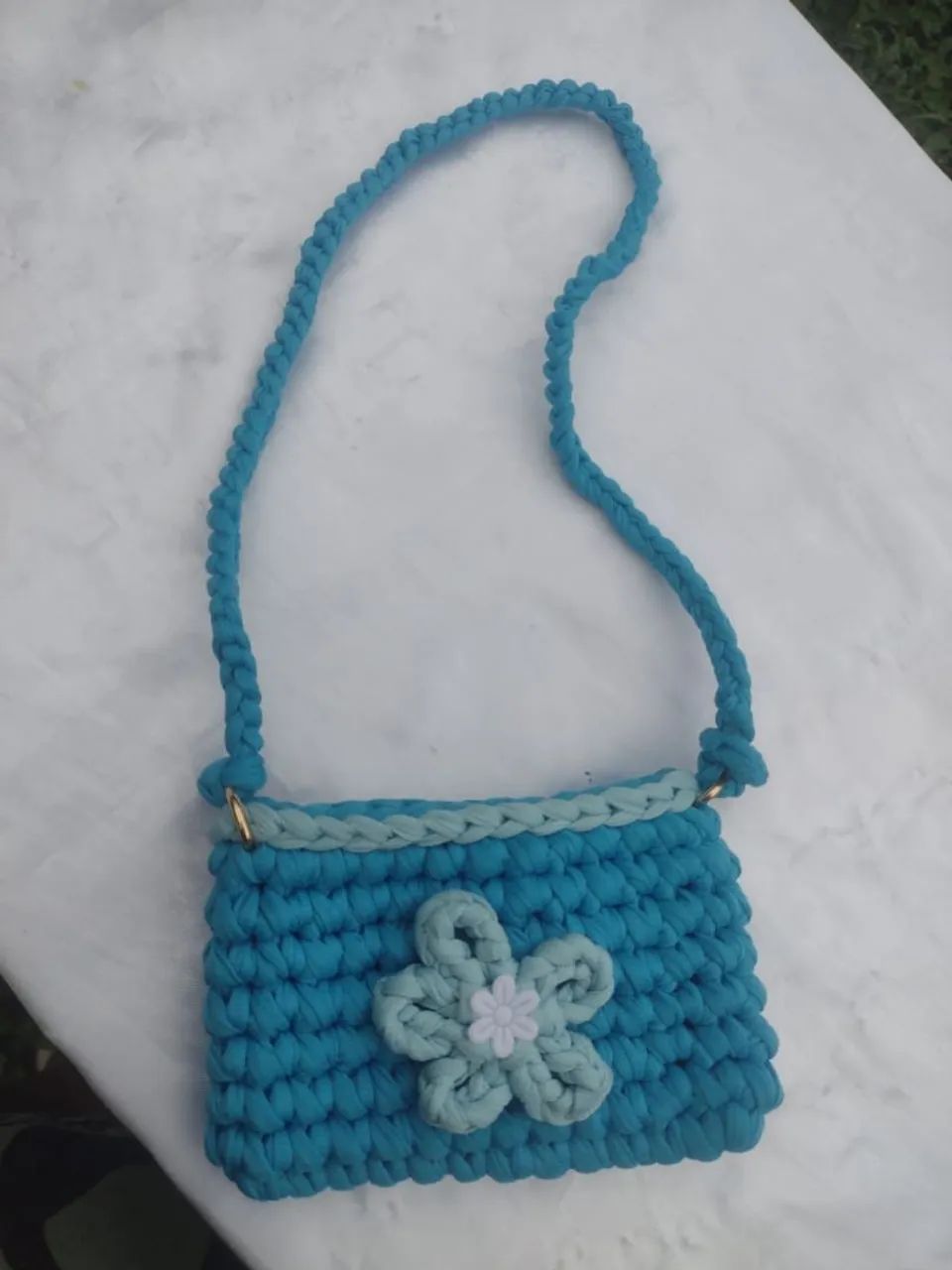 Bolsa de crochê infantil pequeno - Foto 3
