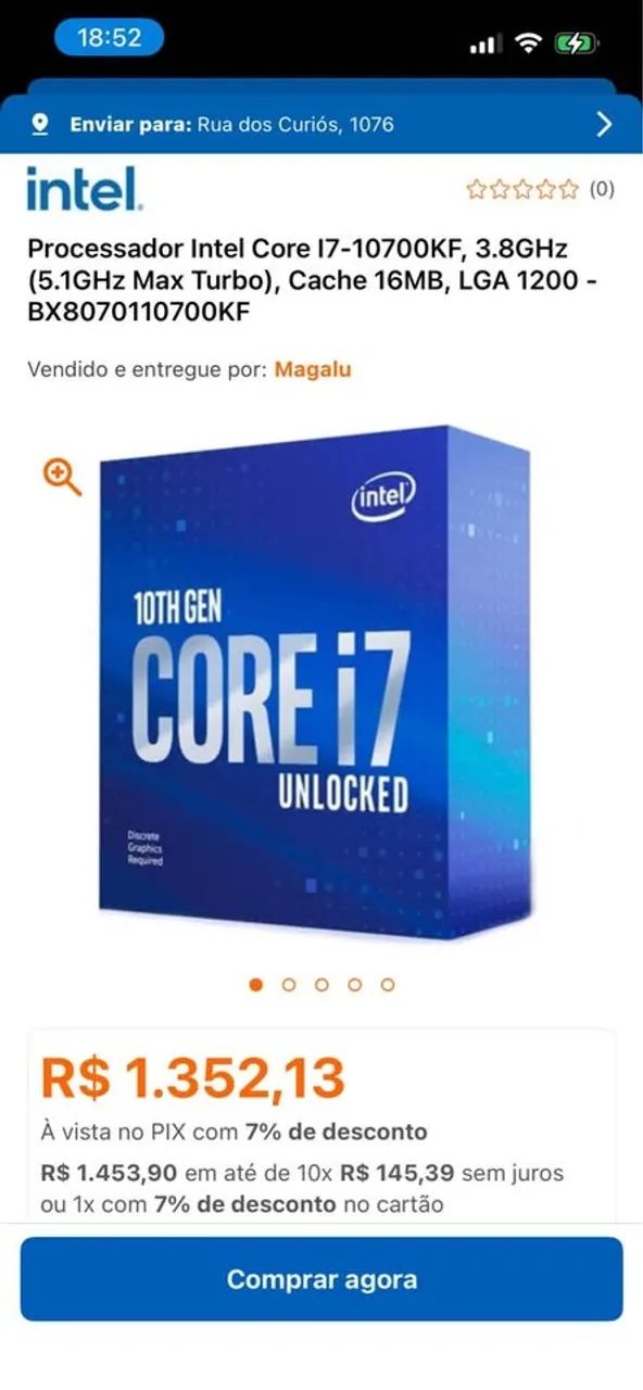I7 10700KF + Z490-H + 32GB DDR4 memória ram - Peças de Hardware