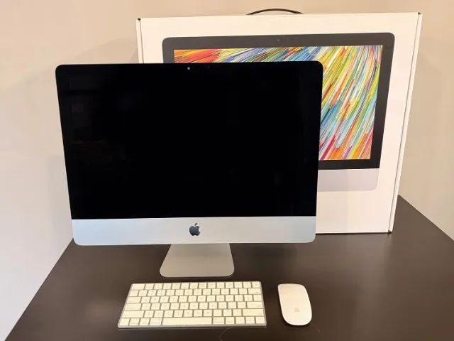 Imac 21.5pol com teclado, mouse e caixa