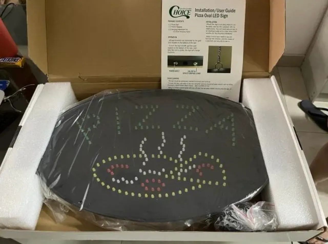 Placa de led com tema pizza - Foto 2