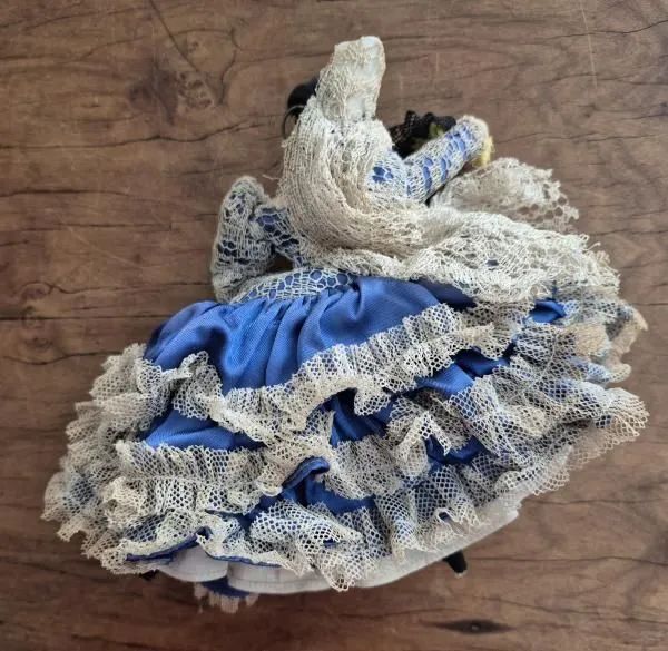 Boneca de pano dançarina espanhola pintada a mão - década de 60 - Foto 3