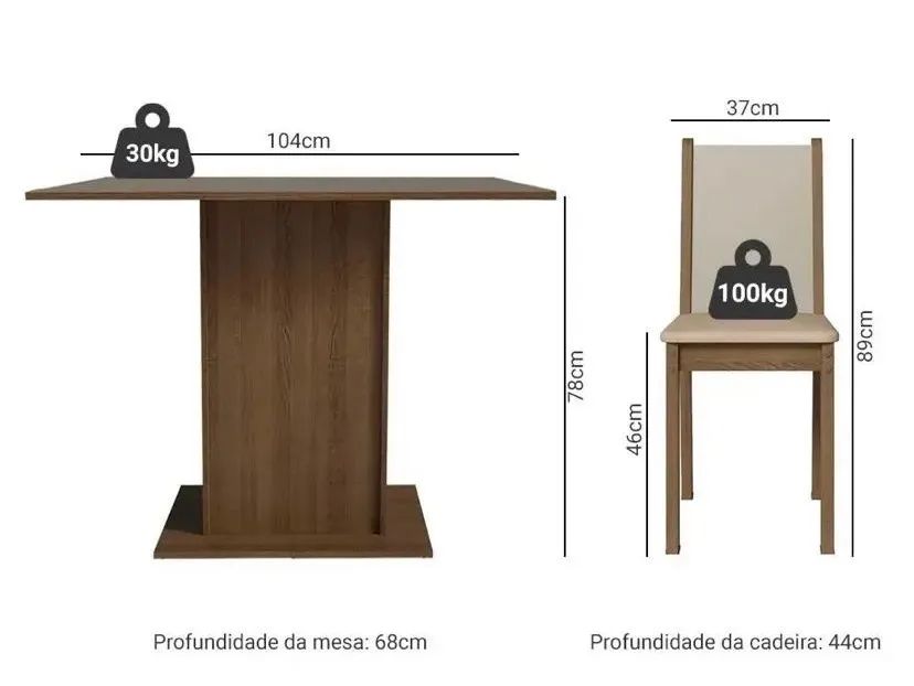 Mesa com 4 cadeiras - Foto 2