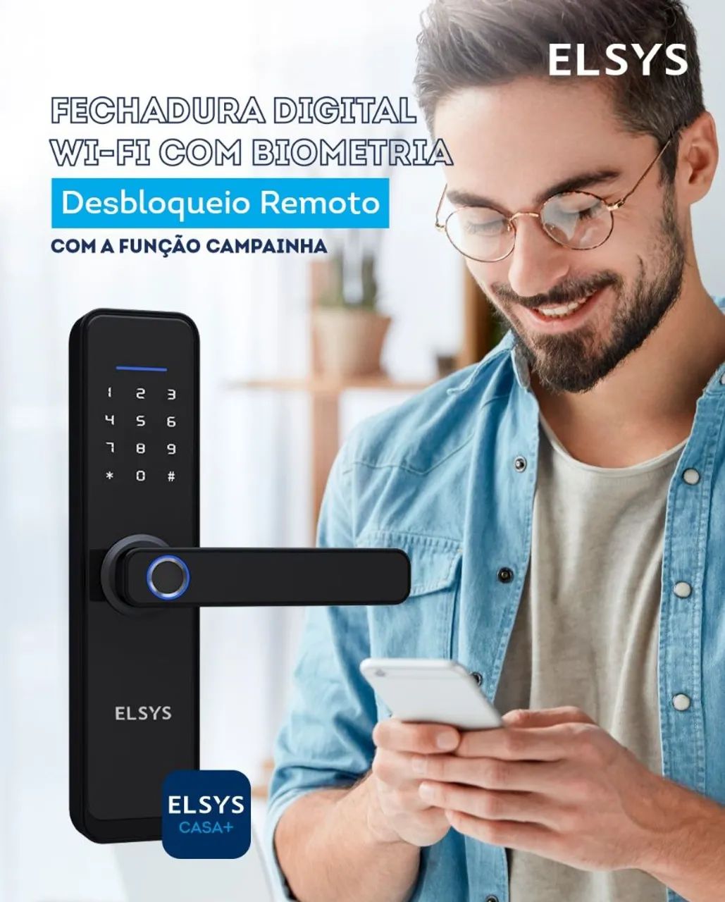 Fechadura Digital Wi-Fi Elsys - Foto 4