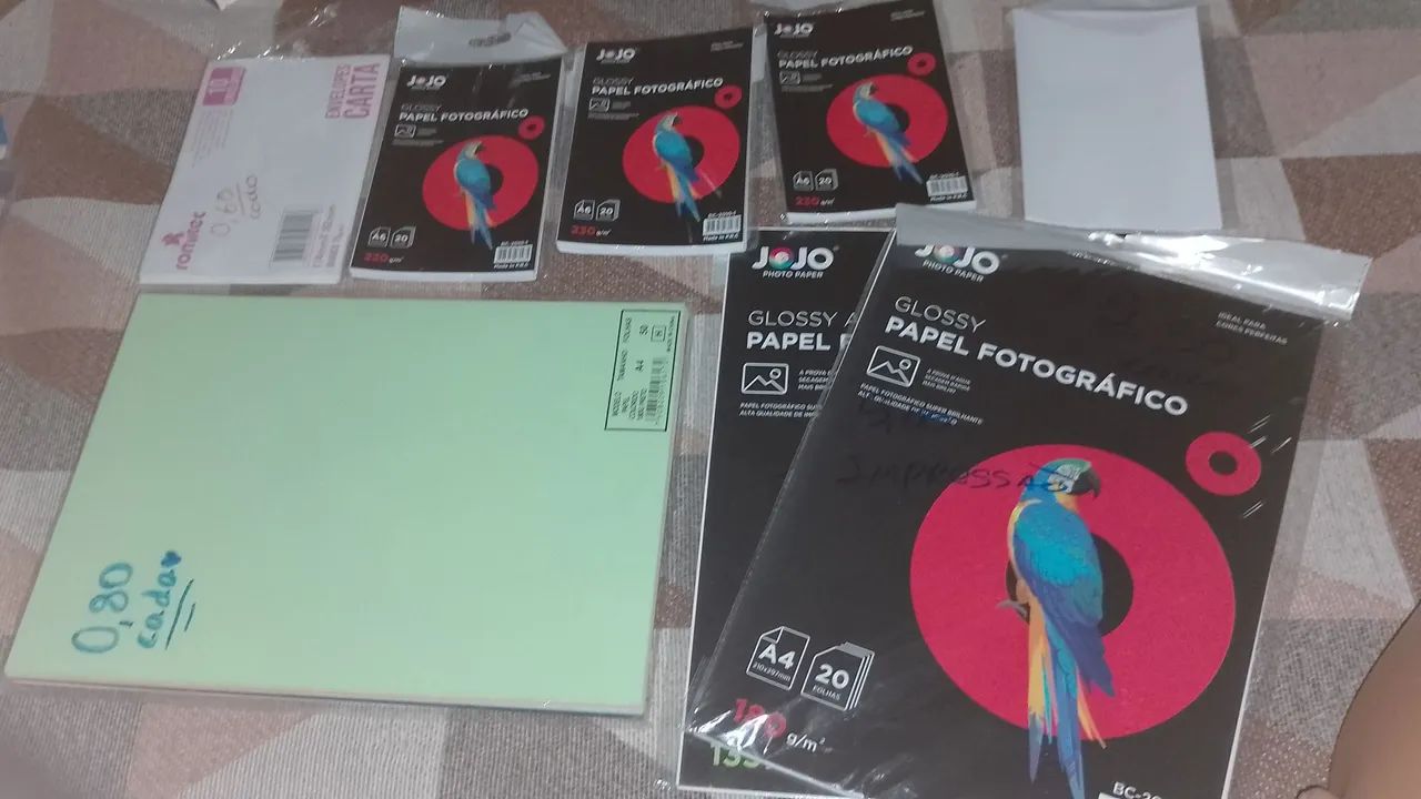 Kit completo contendo seda, papel fotográfico, papel cartao e mais - Foto 4