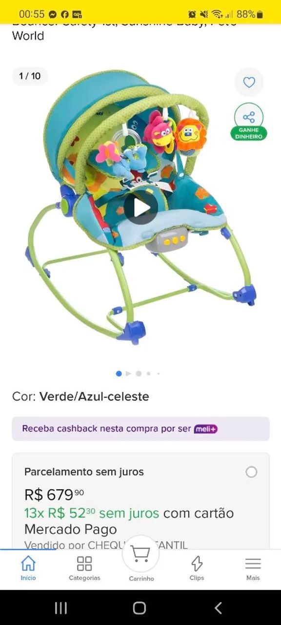 Cadeirinha de balanço musical - Foto 4