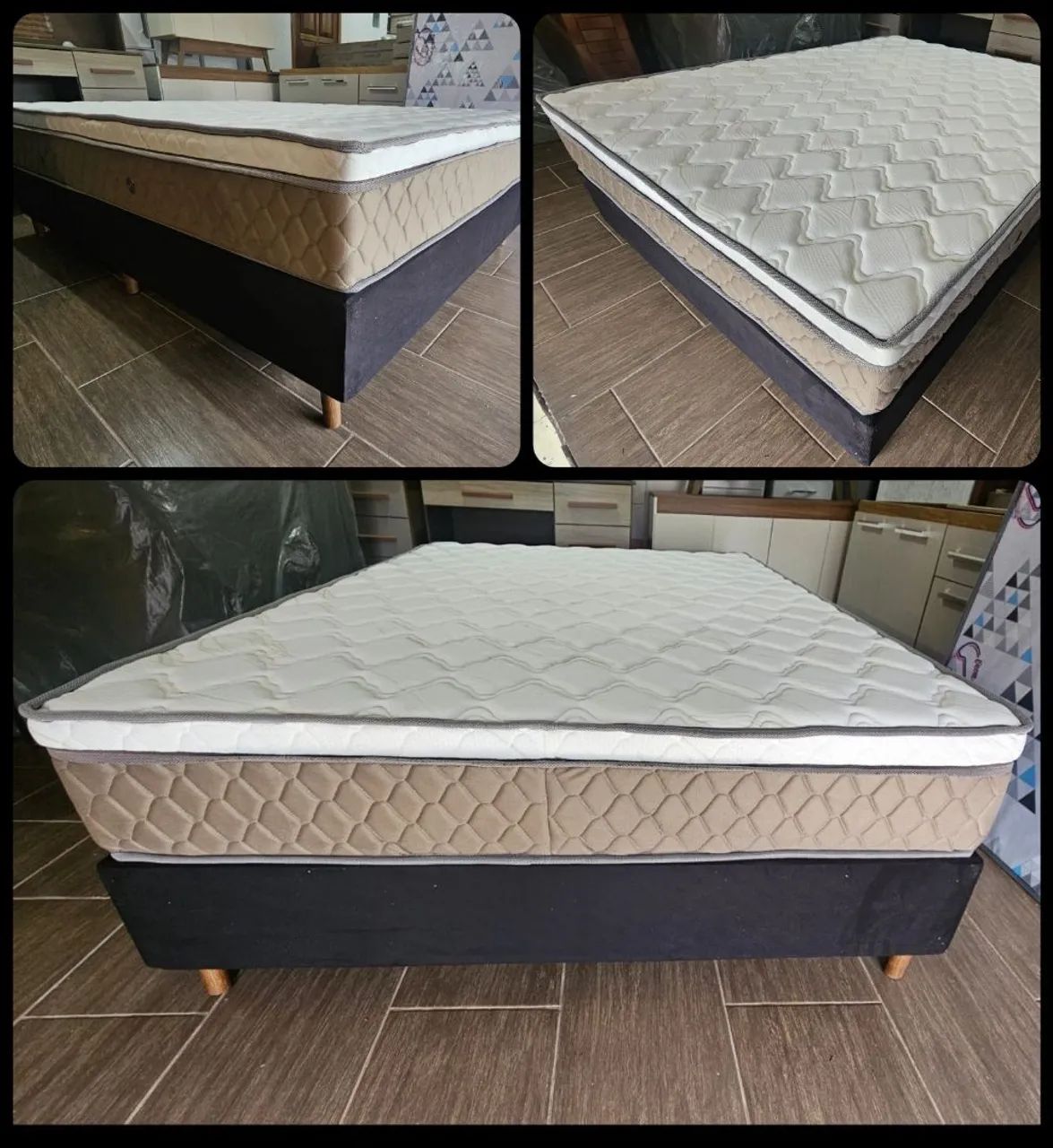 CAMA BOX CASAL MOLAS ENSACADAS - NOVA / ENTREGAMOS 
