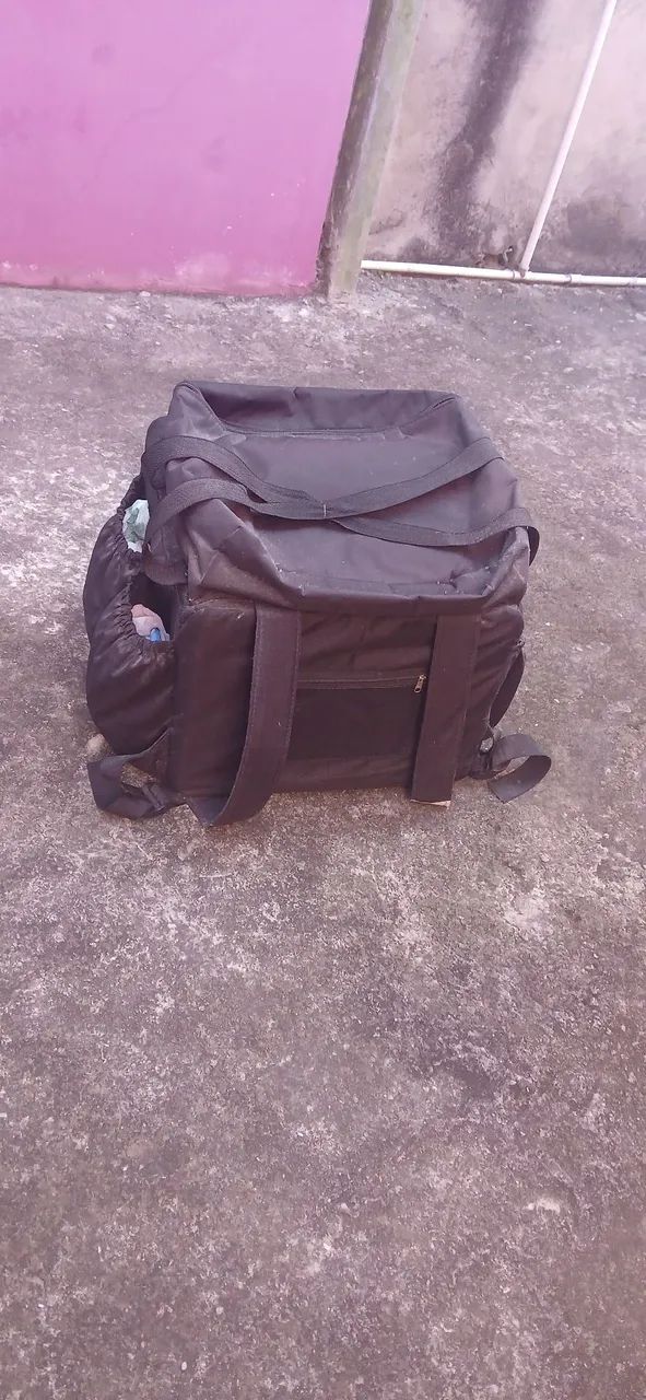 Bolsa de entregar delivery para motoboy , preta, usada.  - Foto 3