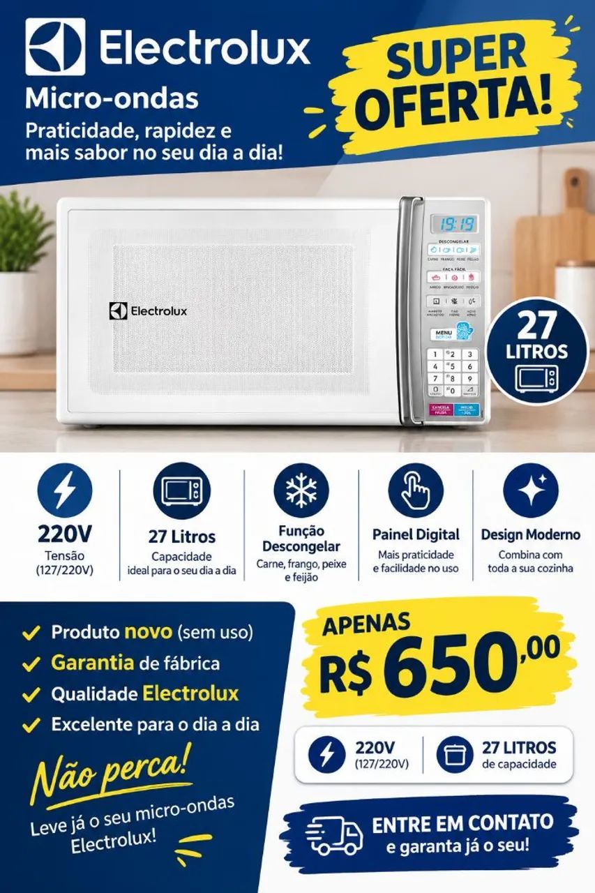Micro-ondas Electrolux 27l 