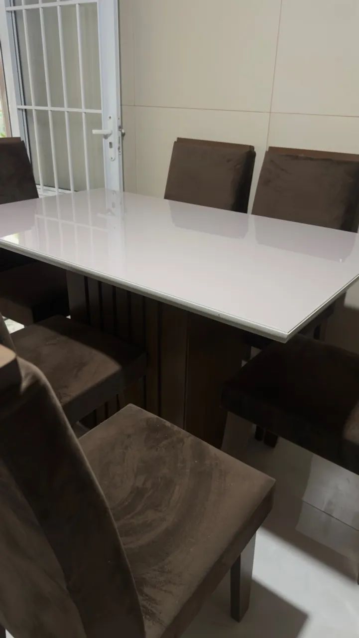 Conjunto de mesa de jantar com 6 cadeiras - Foto 3