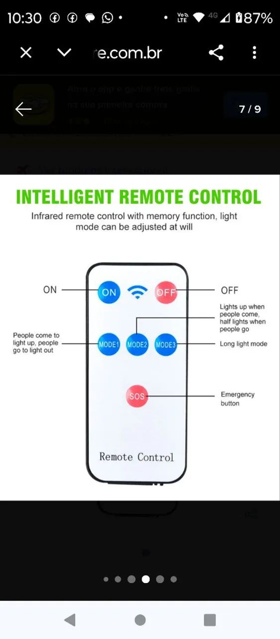Lâmpada led solar com controle  - Foto 2